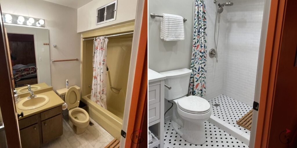 Property Management Bathroom Remodeling and Updating Before & After